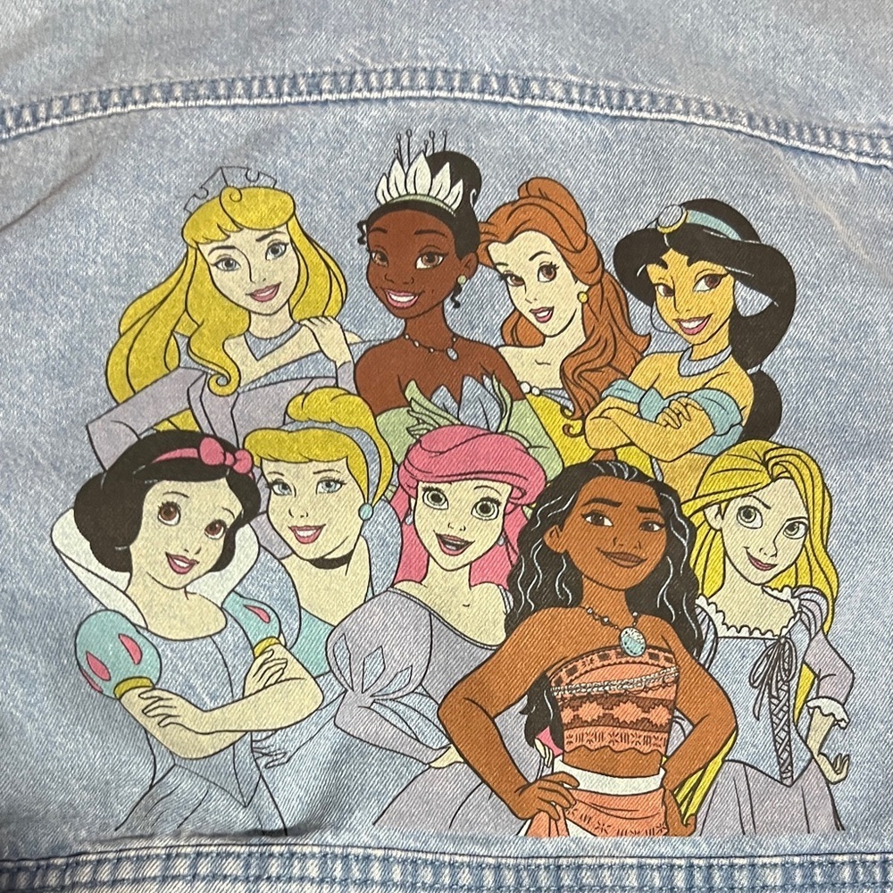Disney Light Blue Denim Jacket with 'Be Kind' Patch—stock (05) - Picture 2 of 4